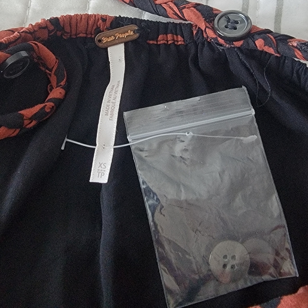 NWOT! Free People Black and Orange Floral Maxi Dress - Picture 5 of 5